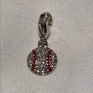 Origami Owl Rhinestone Baseball Dangle